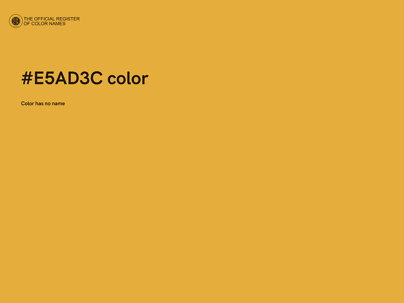 #E5AD3C color image