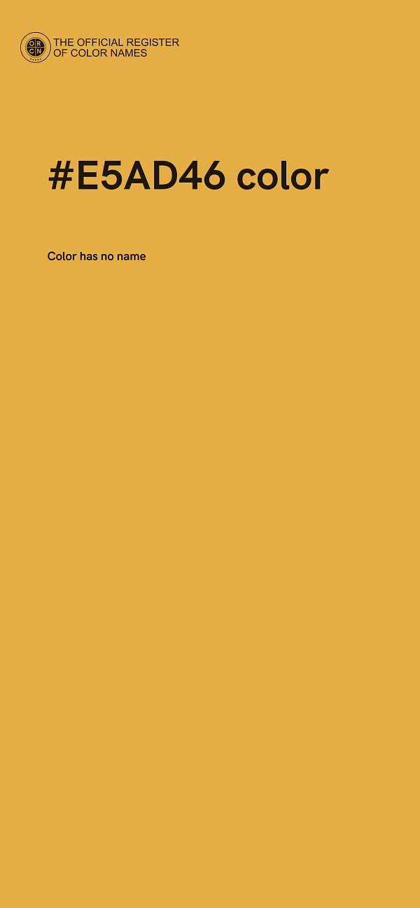 #E5AD46 color image