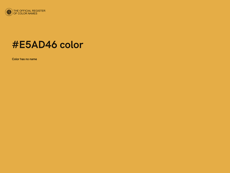 #E5AD46 color image