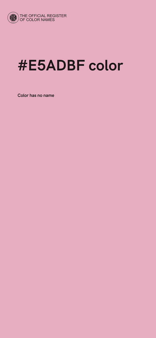 #E5ADBF color image