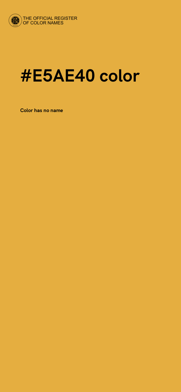#E5AE40 color image