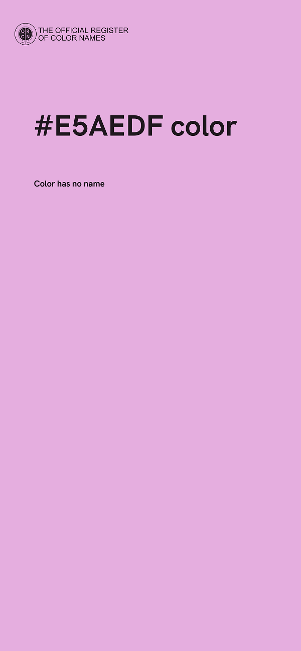 #E5AEDF color image
