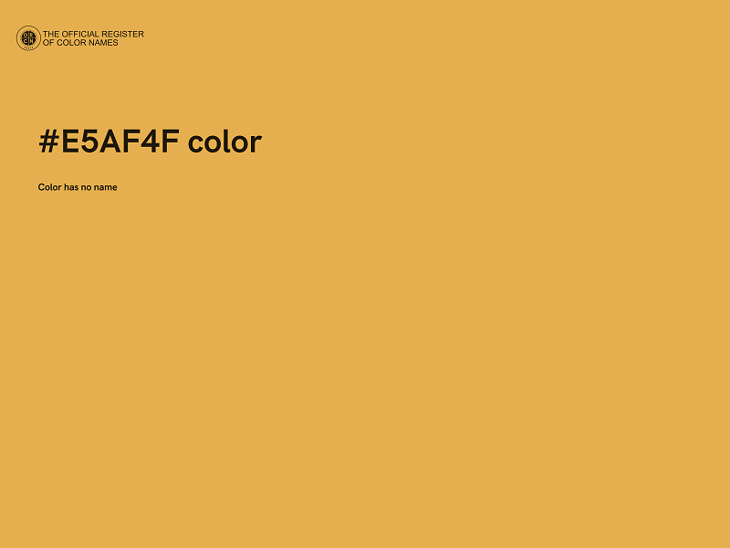 #E5AF4F color image