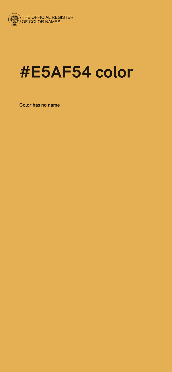 #E5AF54 color image