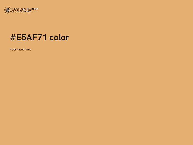 #E5AF71 color image