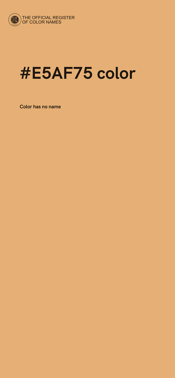 #E5AF75 color image
