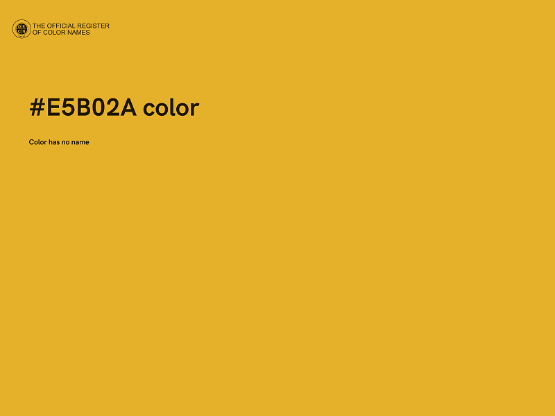 #E5B02A color image