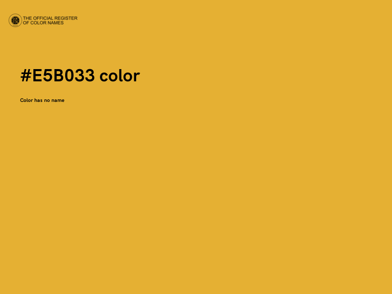 #E5B033 color image