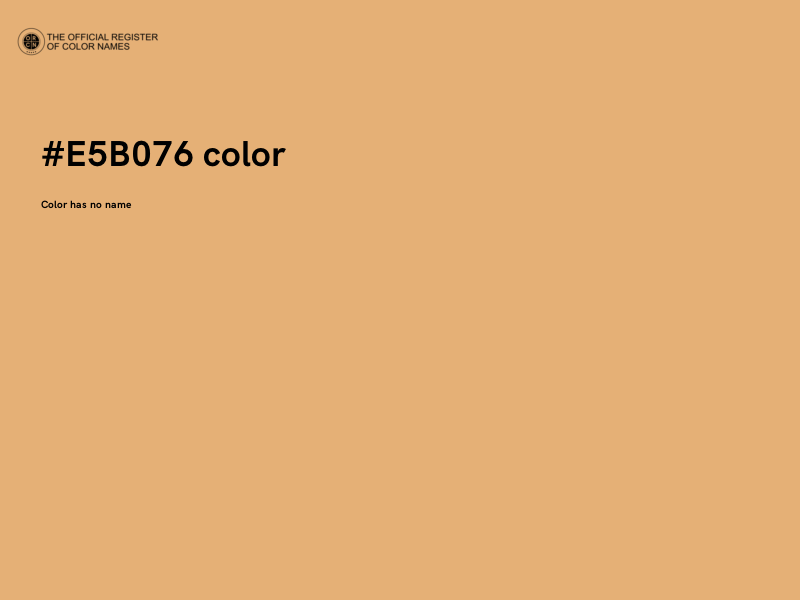 #E5B076 color image