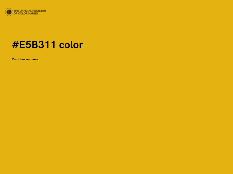 #E5B311 color image