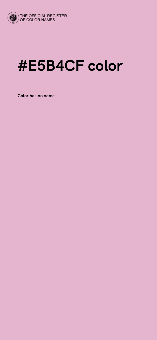 #E5B4CF color image