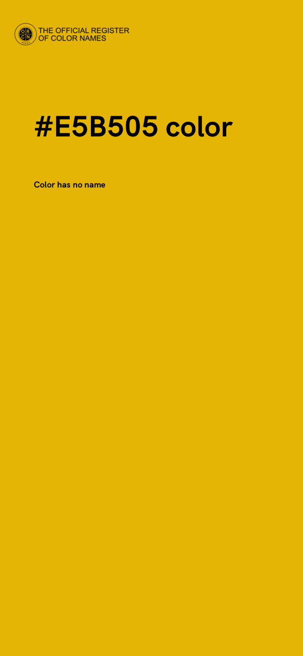 #E5B505 color image