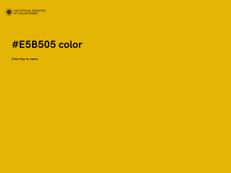 #E5B505 color image
