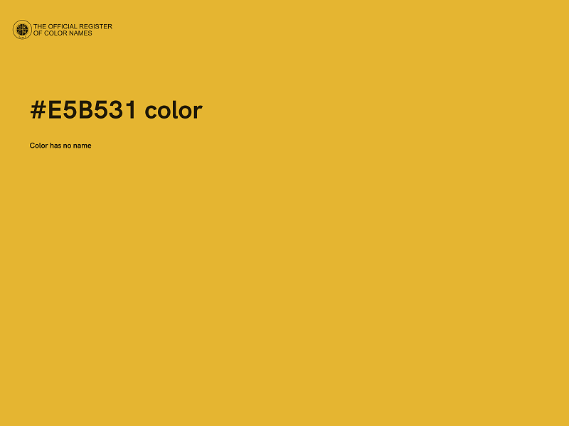 #E5B531 color image