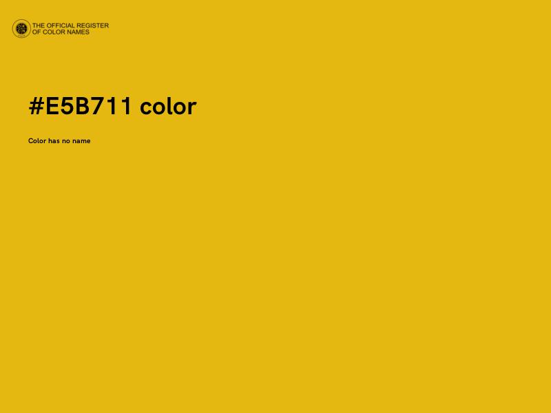 #E5B711 color image
