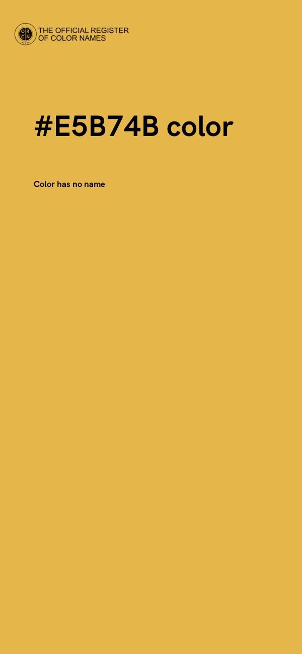 #E5B74B color image