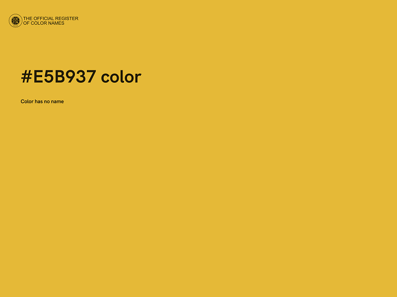 #E5B937 color image