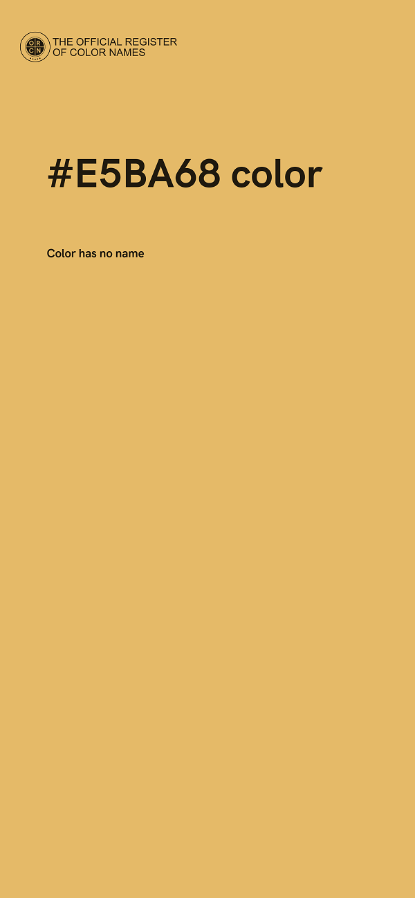 #E5BA68 color image