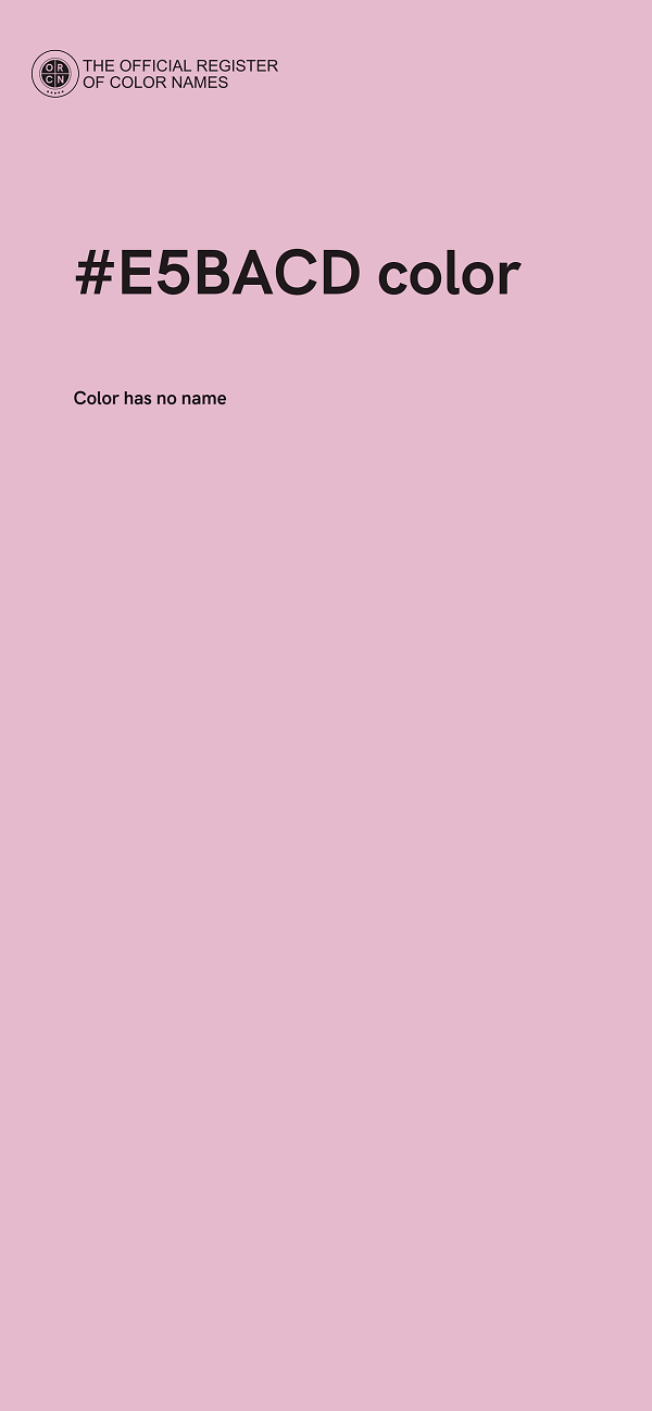 #E5BACD color image