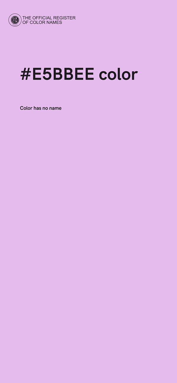 #E5BBEE color image
