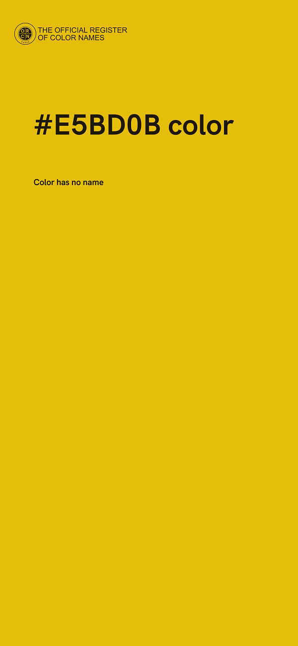 #E5BD0B color image