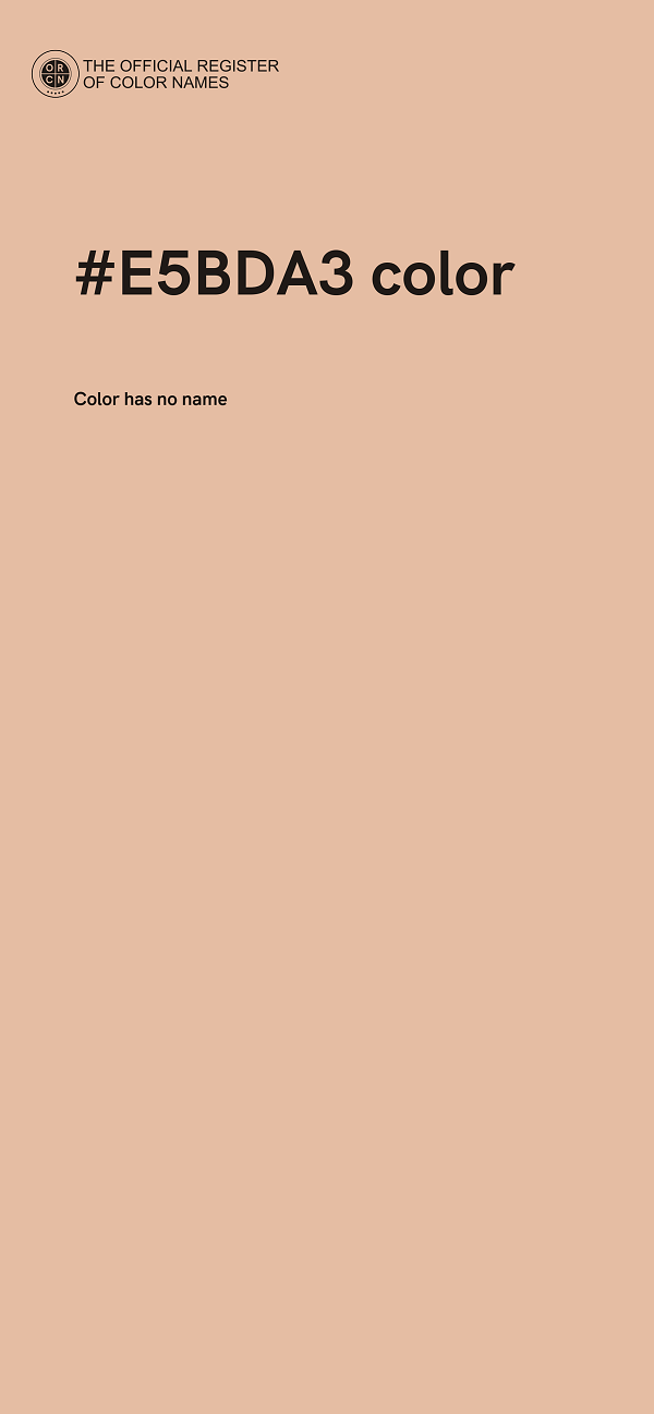 #E5BDA3 color image