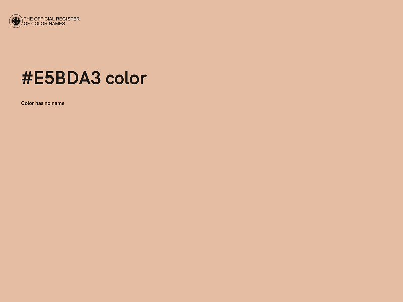 #E5BDA3 color image