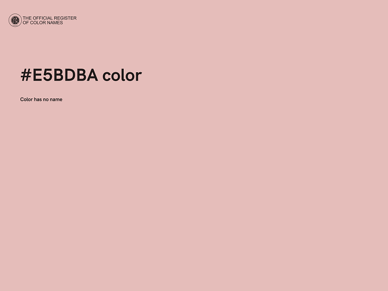 #E5BDBA color image