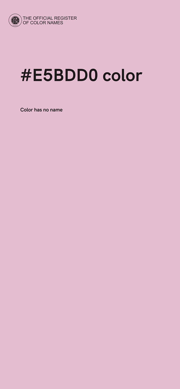 #E5BDD0 color image