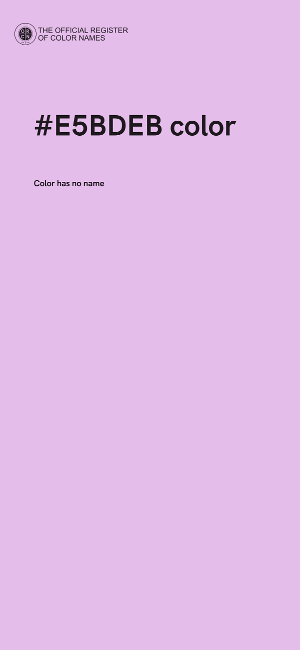 #E5BDEB color image