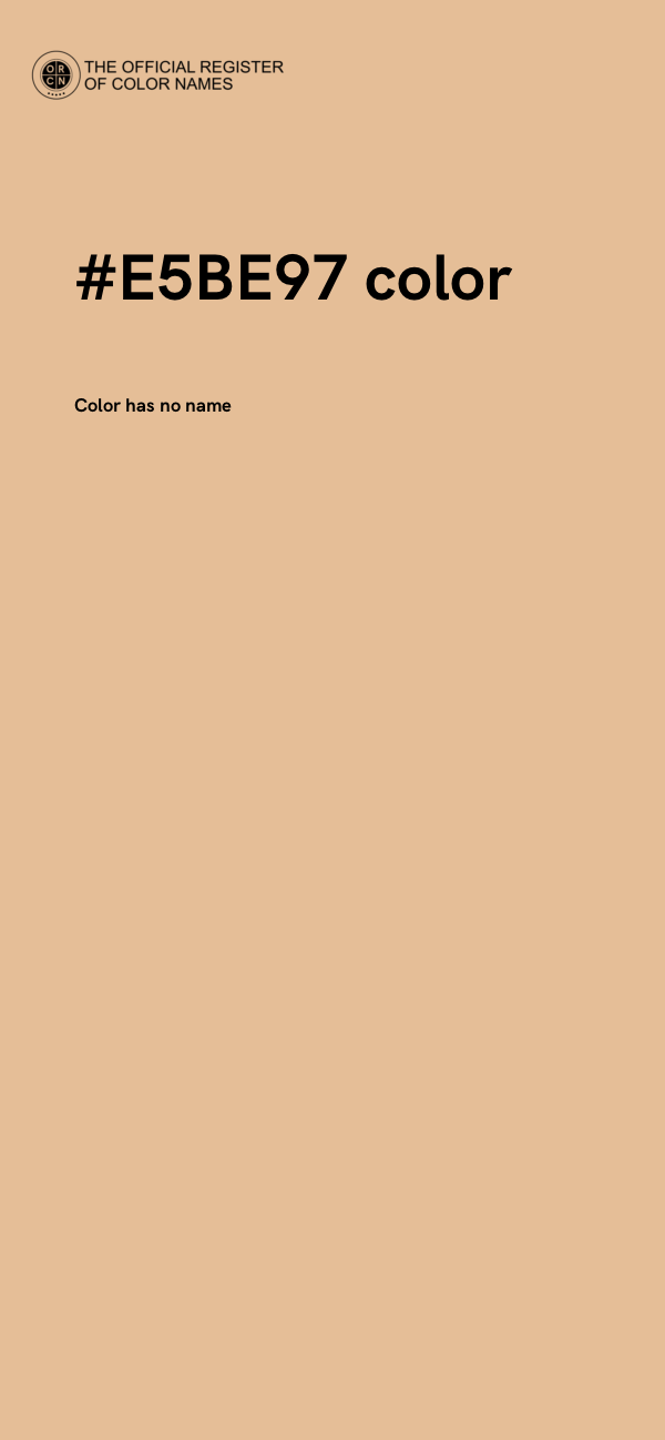 #E5BE97 color image