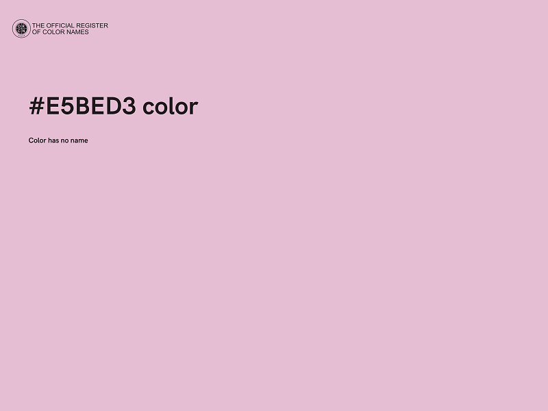 #E5BED3 color image