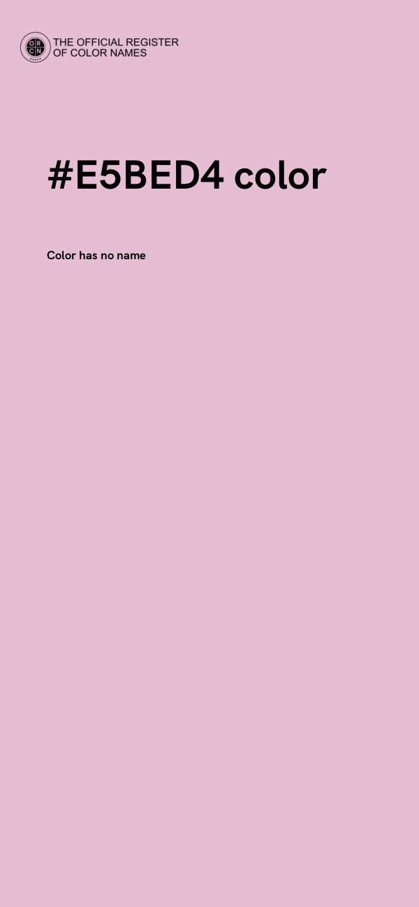 #E5BED4 color image