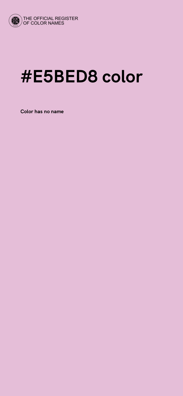 #E5BED8 color image