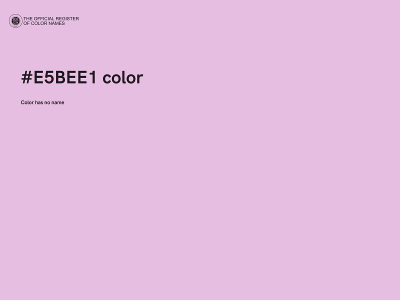 #E5BEE1 color image