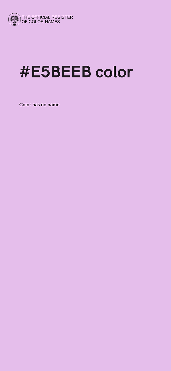 #E5BEEB color image