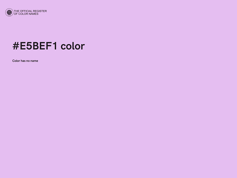 #E5BEF1 color image