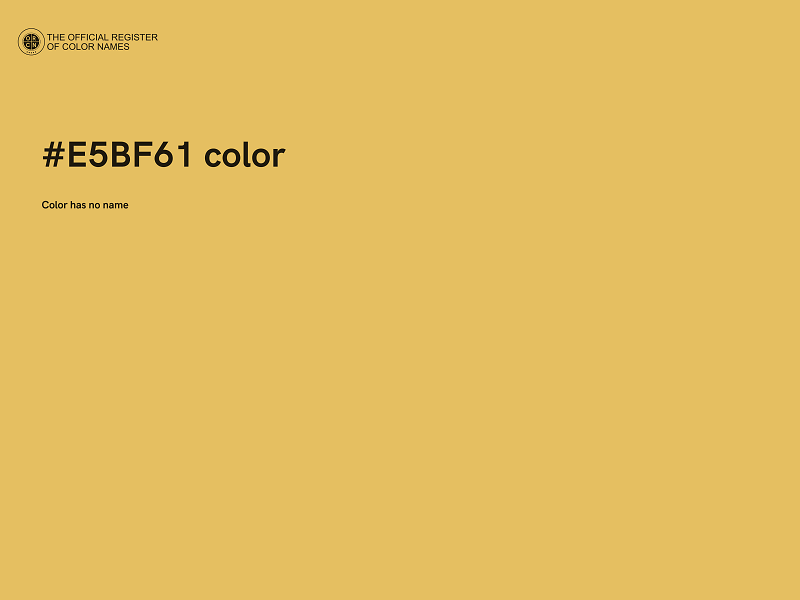 #E5BF61 color image