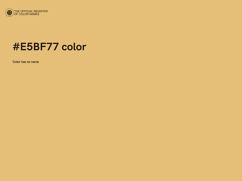 #E5BF77 color image