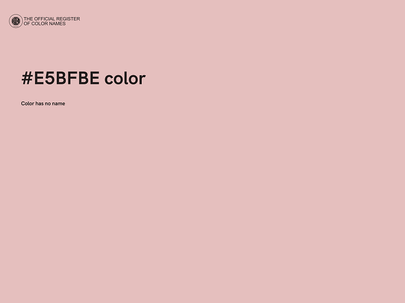 #E5BFBE color image