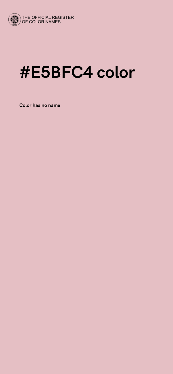 #E5BFC4 color image