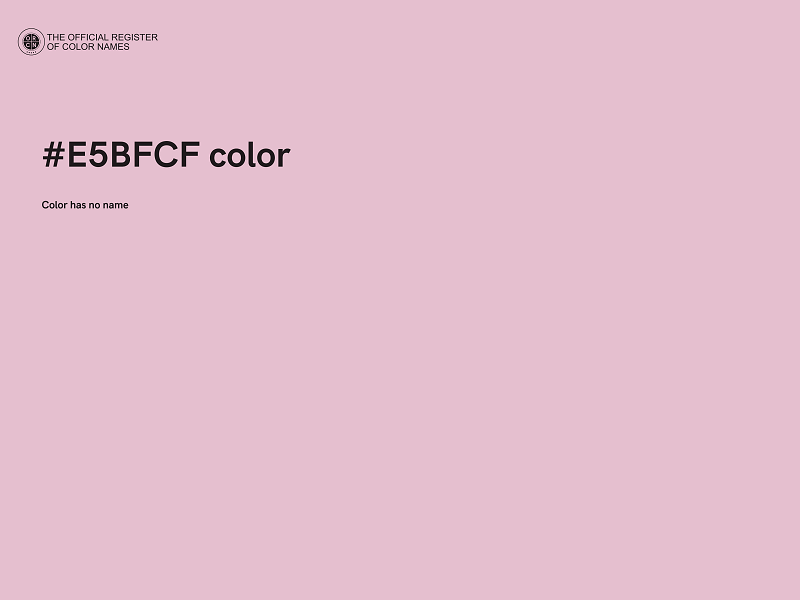 #E5BFCF color image