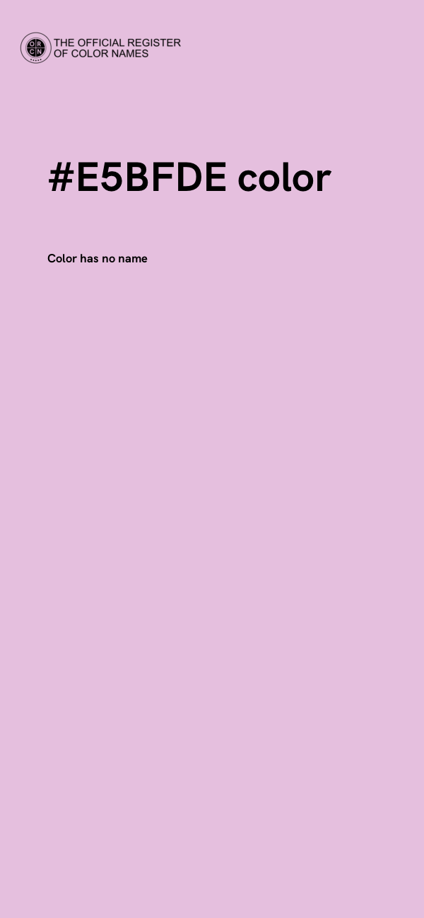 #E5BFDE color image