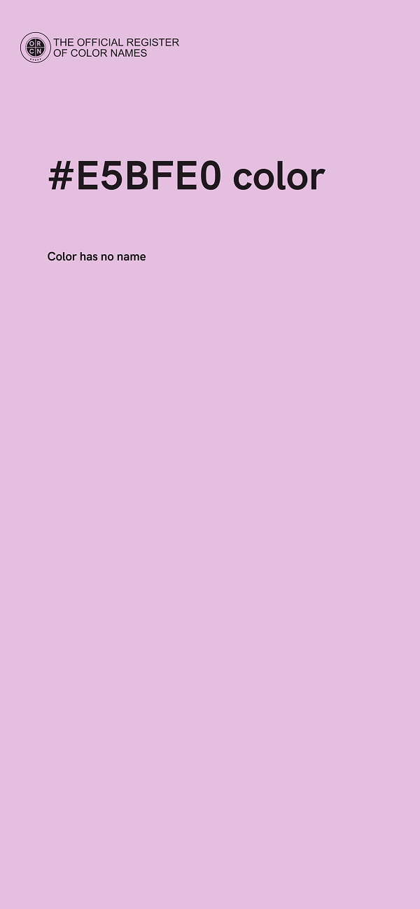 #E5BFE0 color image