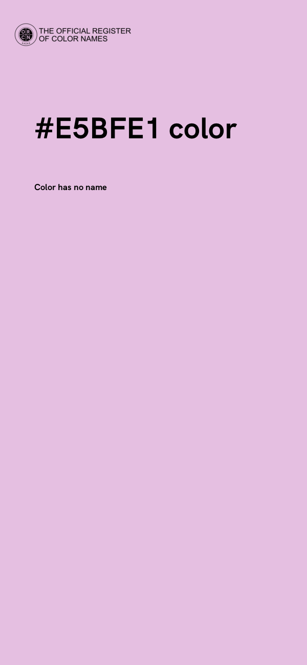 #E5BFE1 color image