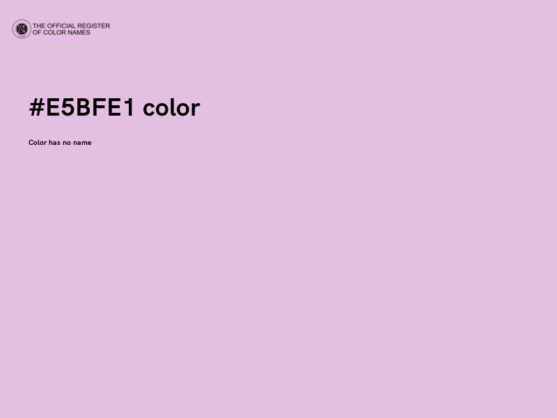 #E5BFE1 color image