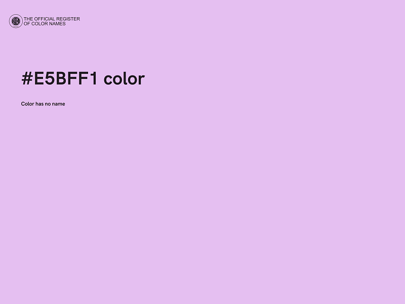 #E5BFF1 color image