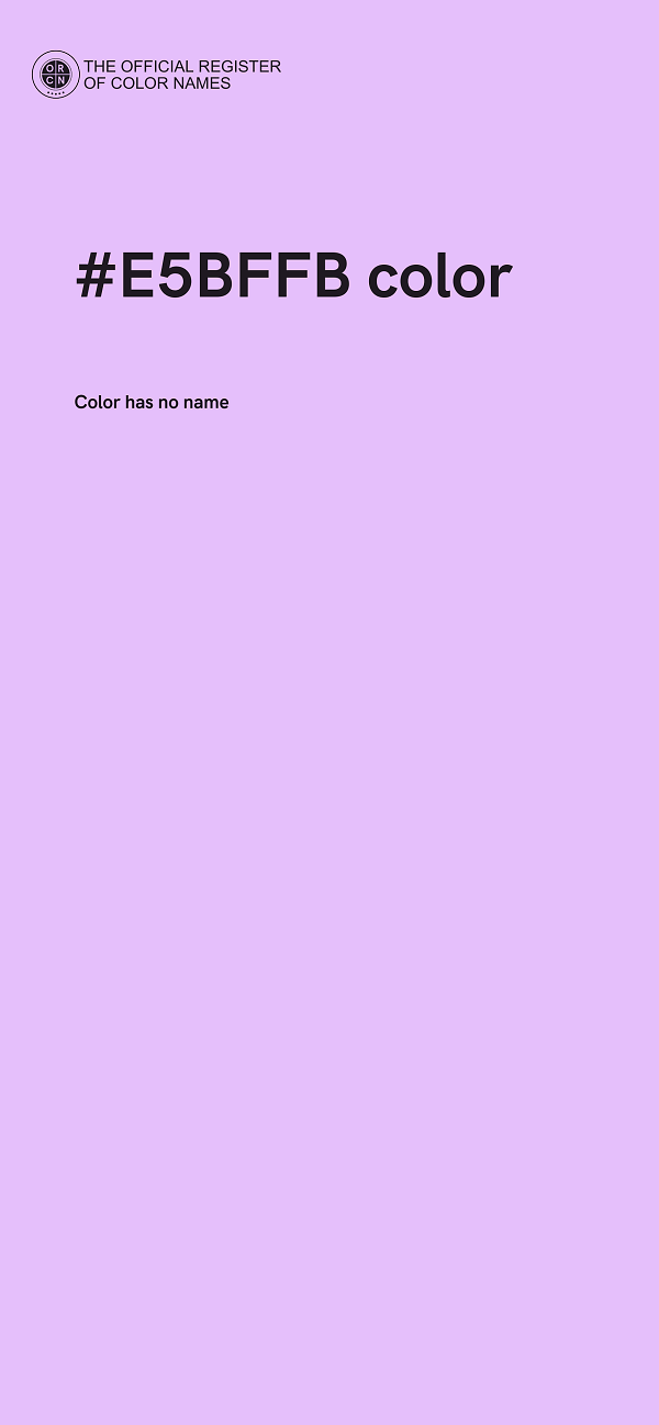 #E5BFFB color image