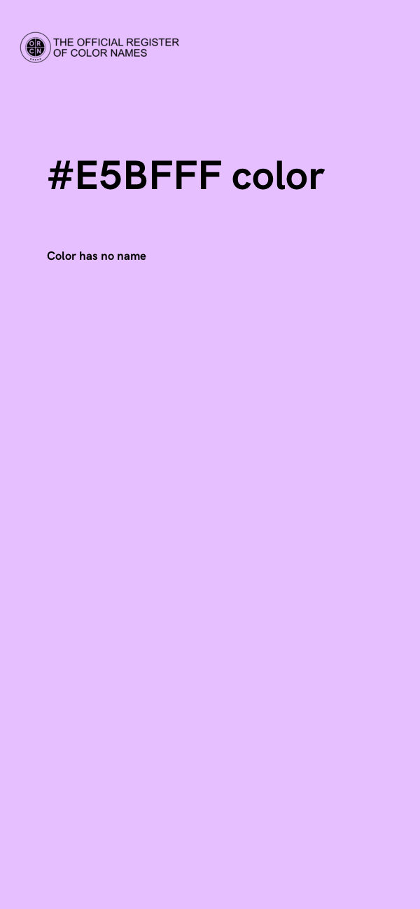 #E5BFFF color image