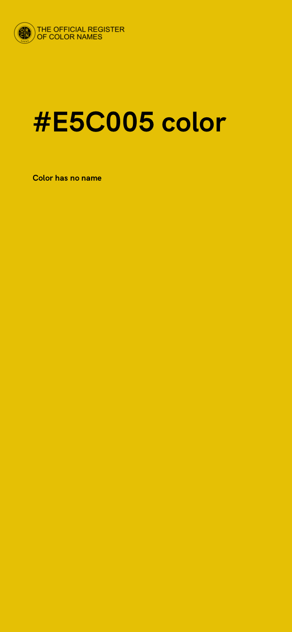 #E5C005 color image
